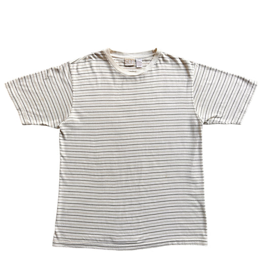 Striped light tee large