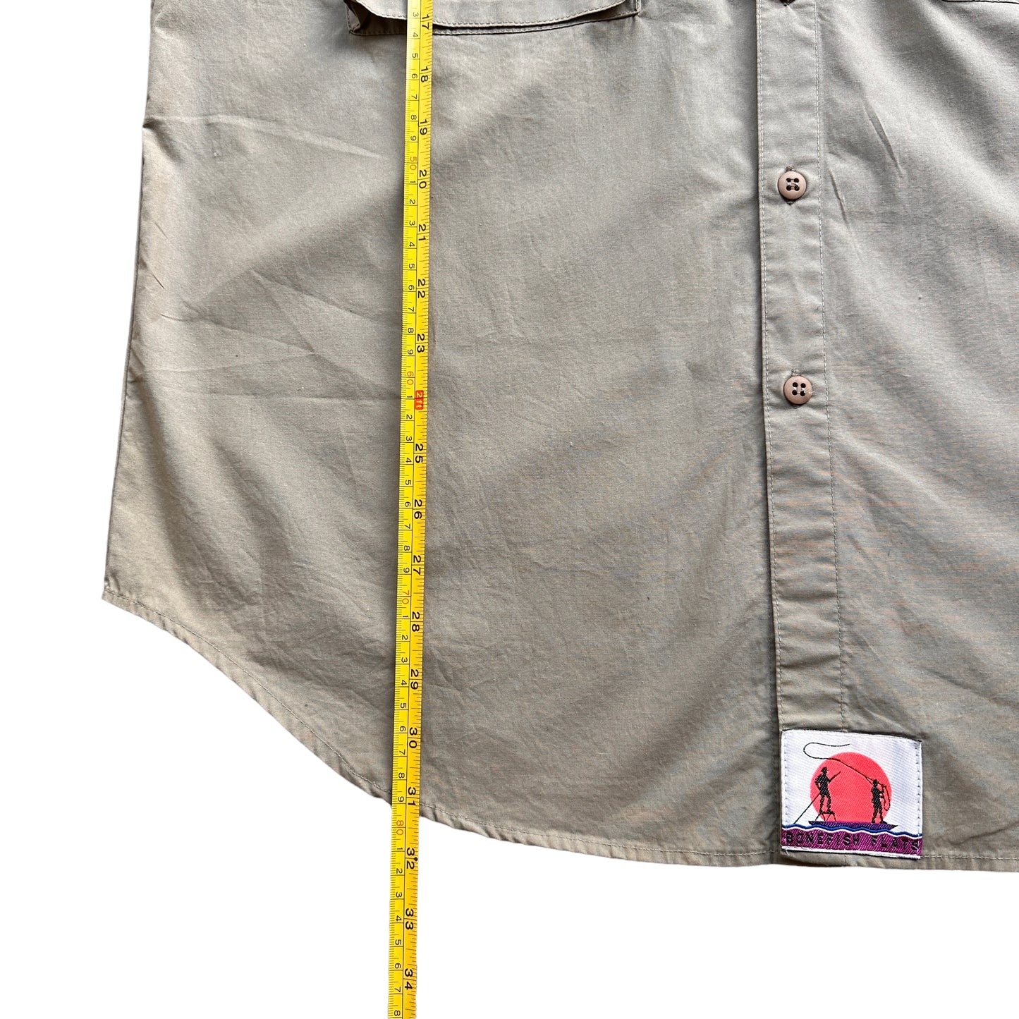 90s Columbia fishing shirt 2/4 sleeve L/XL