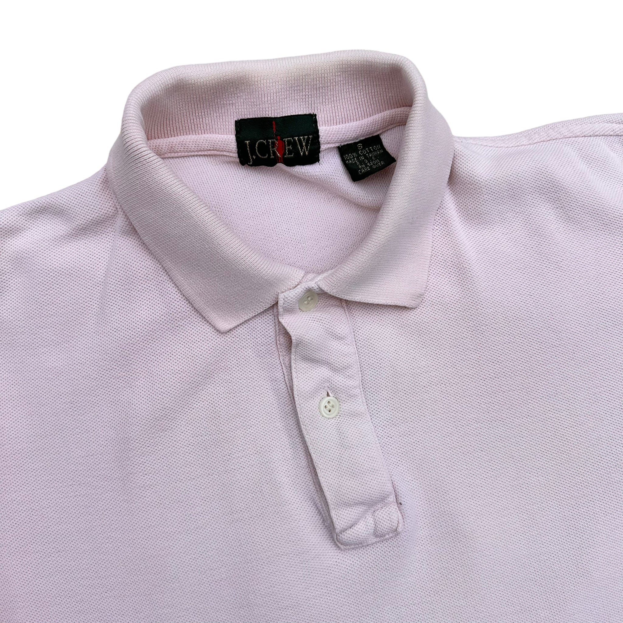 90s J crew light pink polo Small