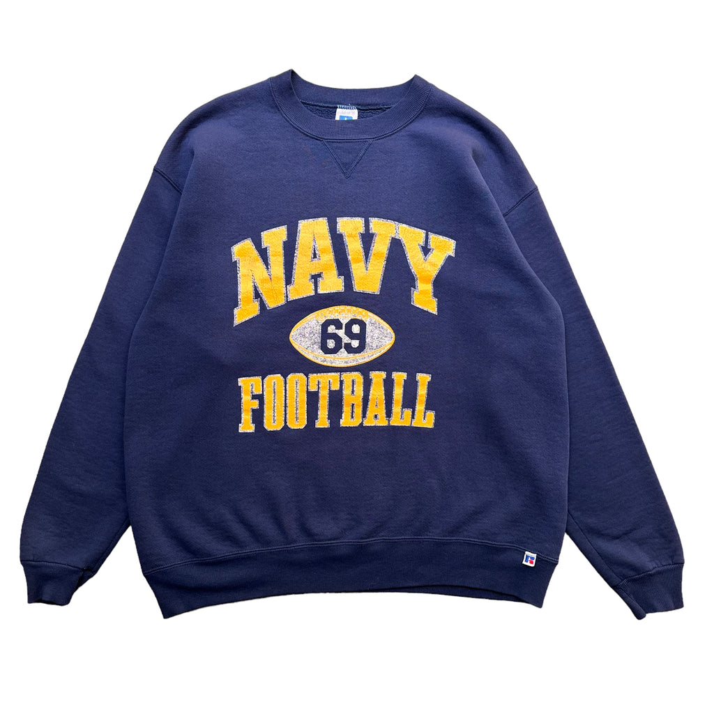 80s Navy football 69 russell sweatshirt large