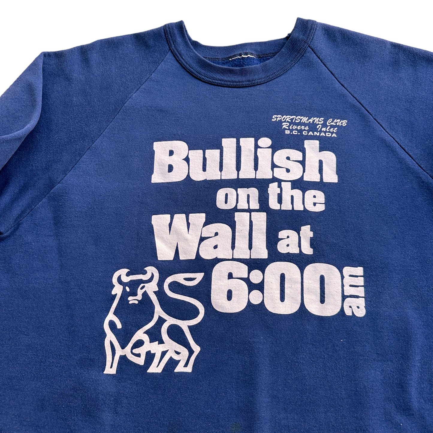 80s Bullish on wall st sweatshirt large