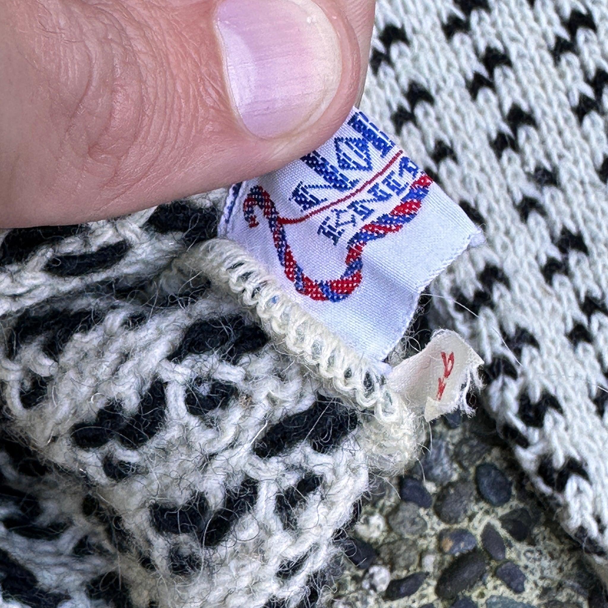 60s Norway knitting LL Bean birdseye wool sweater Small