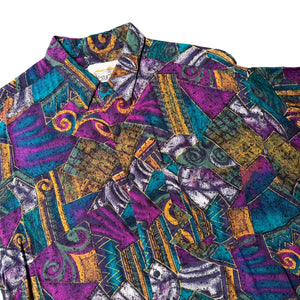 Wild pattern rayon shirt large