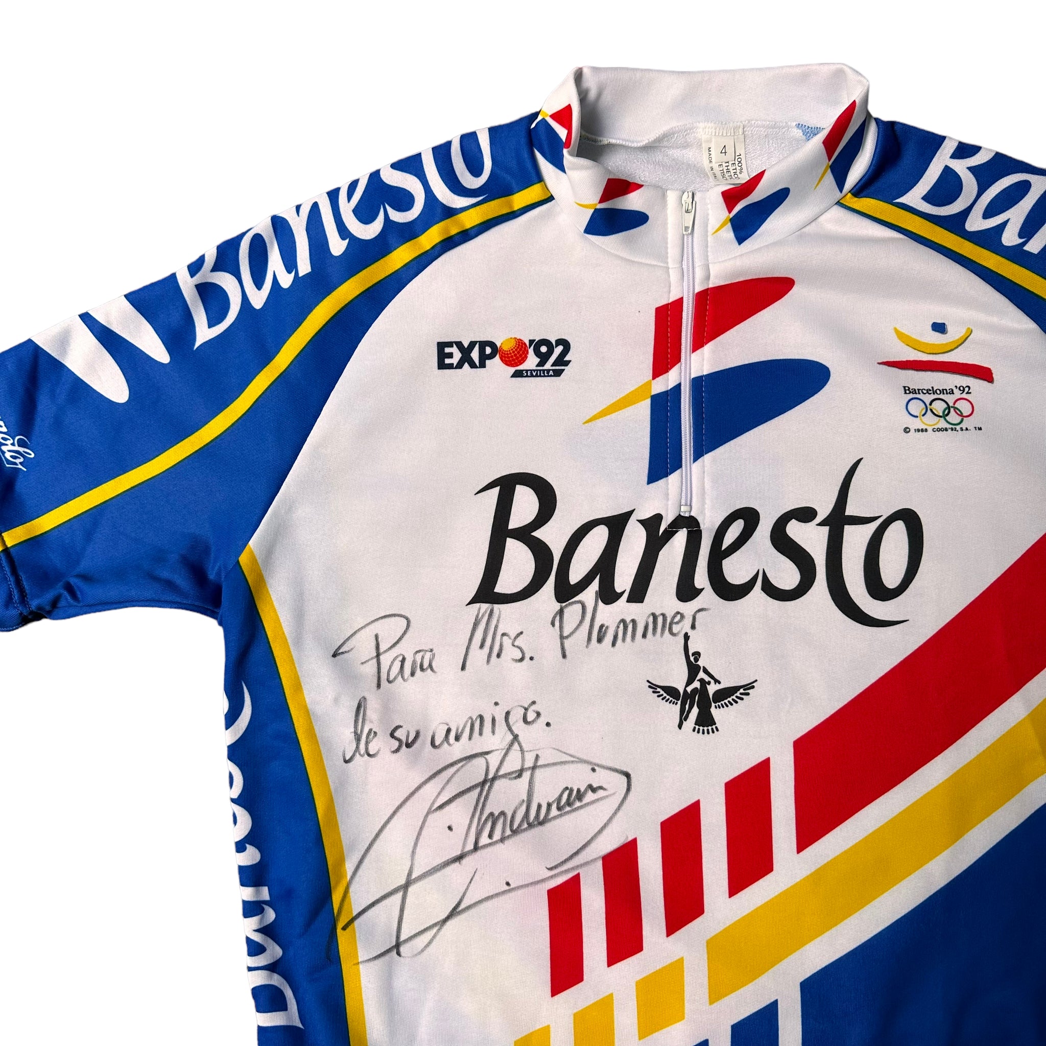 Barnesto jersey signed by Miguel Indurain
