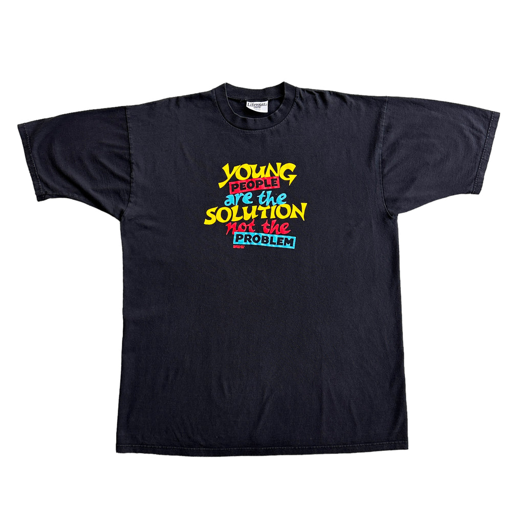 90s Young people are the solution tee XL