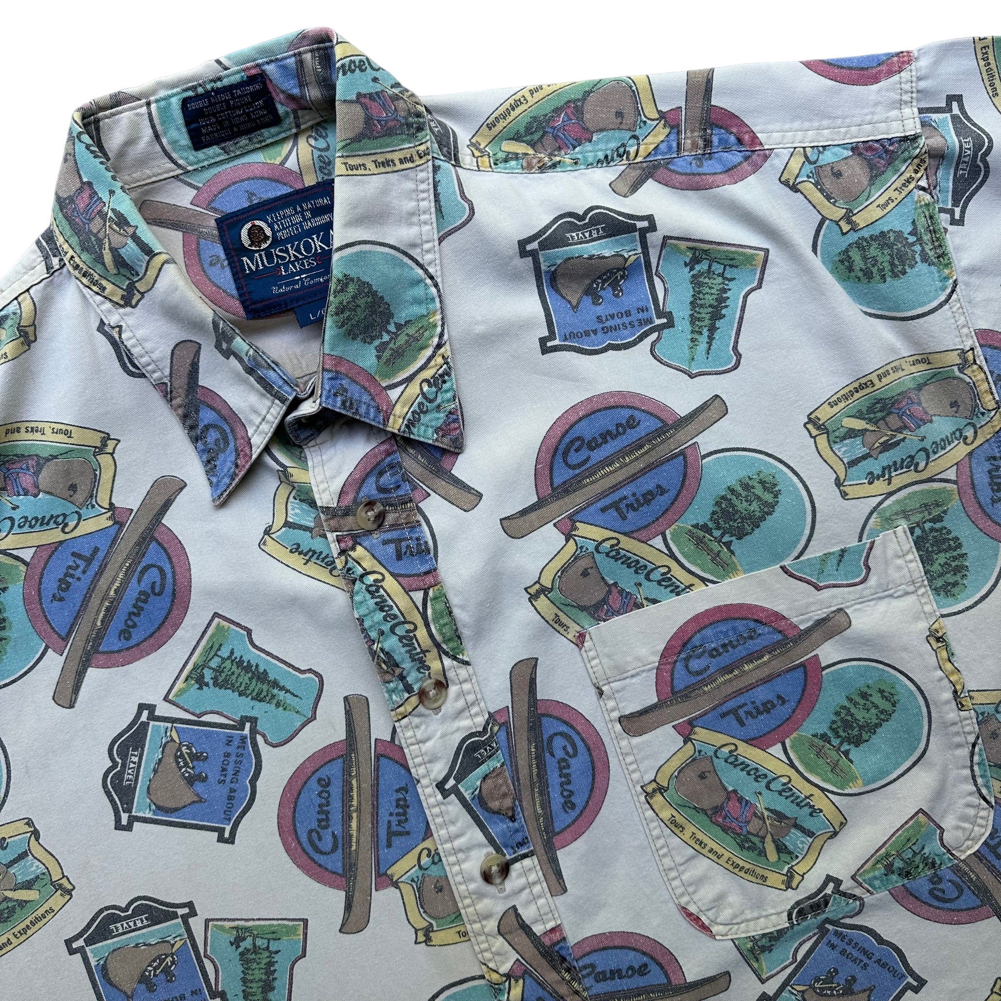 90s Canoe button up shirt large
