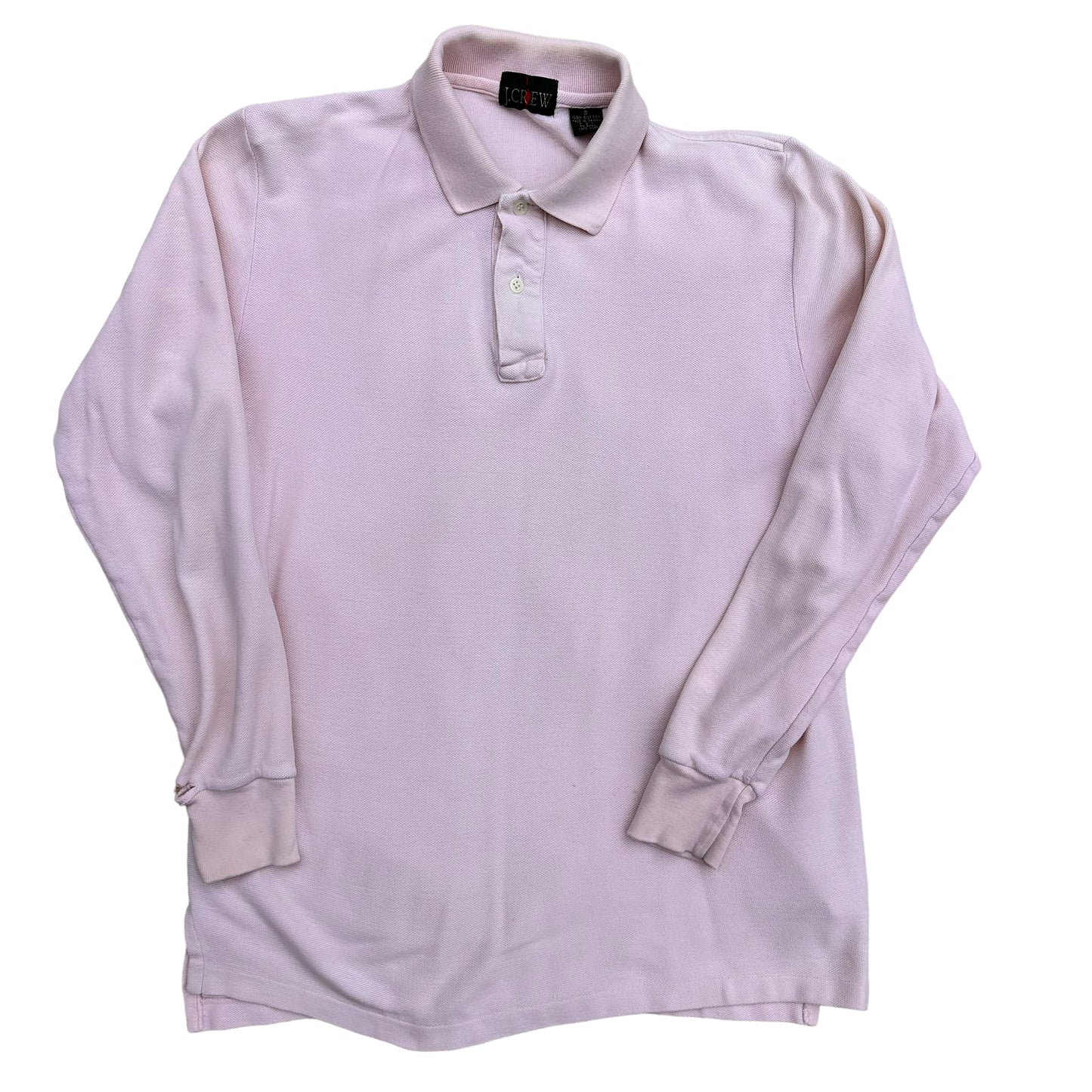 90s J crew light pink polo Small