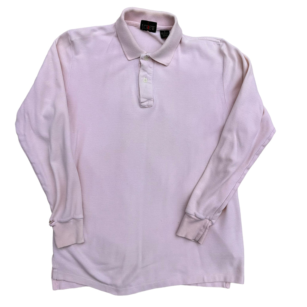 90s J crew light pink polo Small