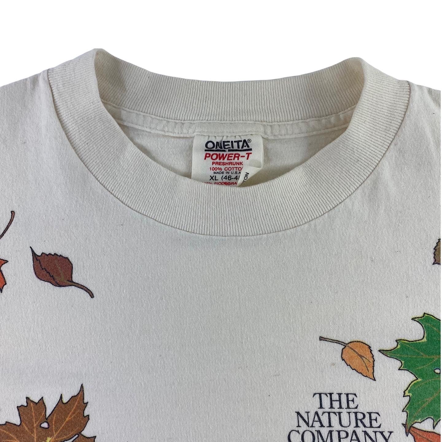 90s Nature company leaves tee. large fit