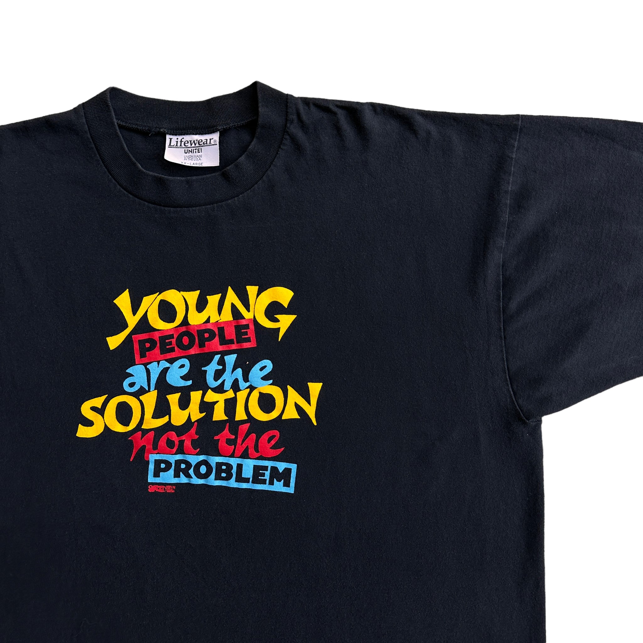 90s Young people are the solution tee XL