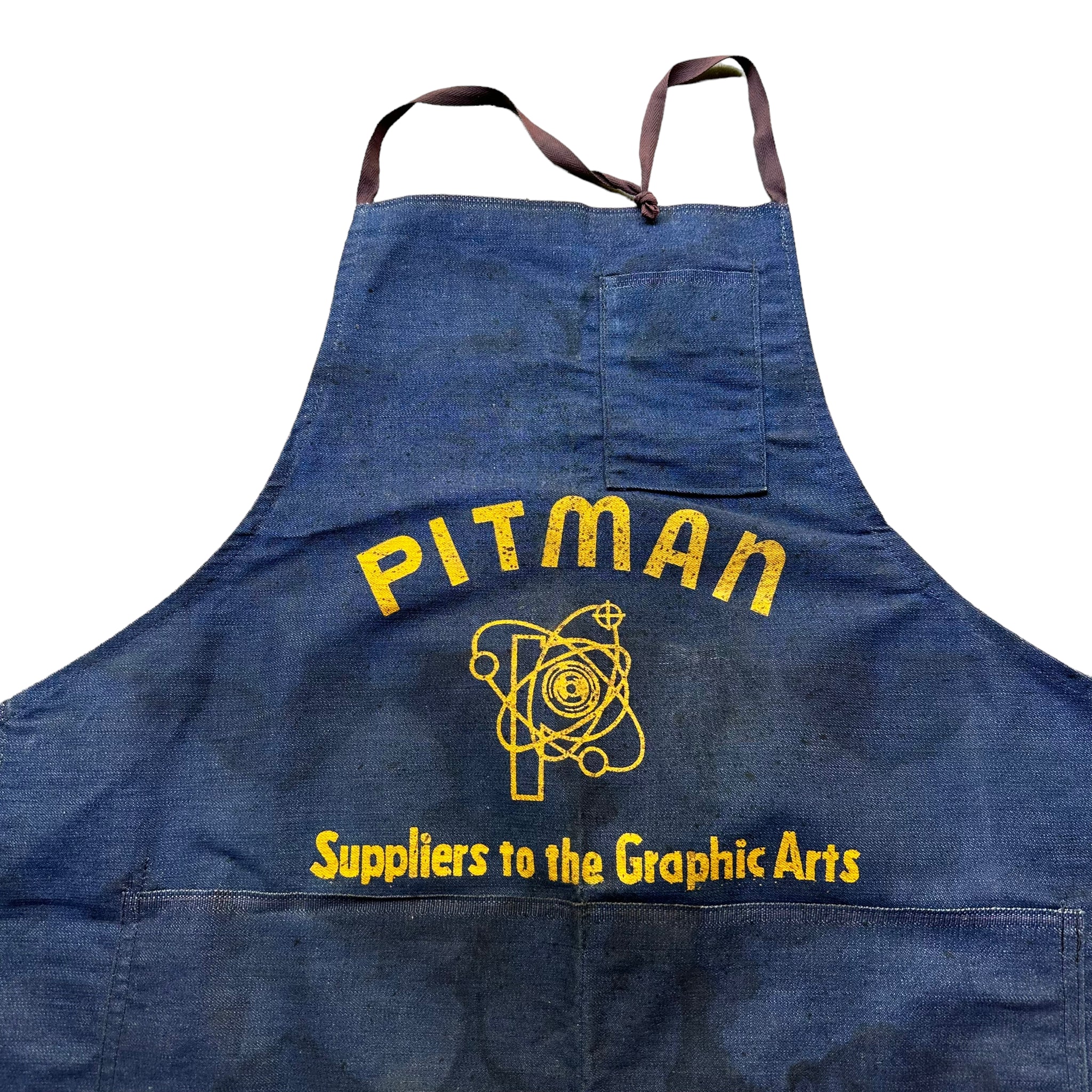 80s Graphic arts denim apron