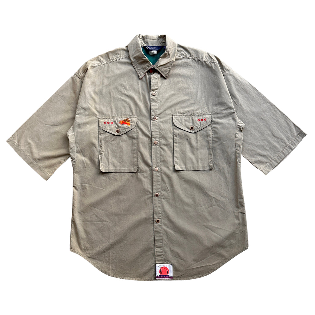 90s Columbia fishing shirt 2/4 sleeve L/XL