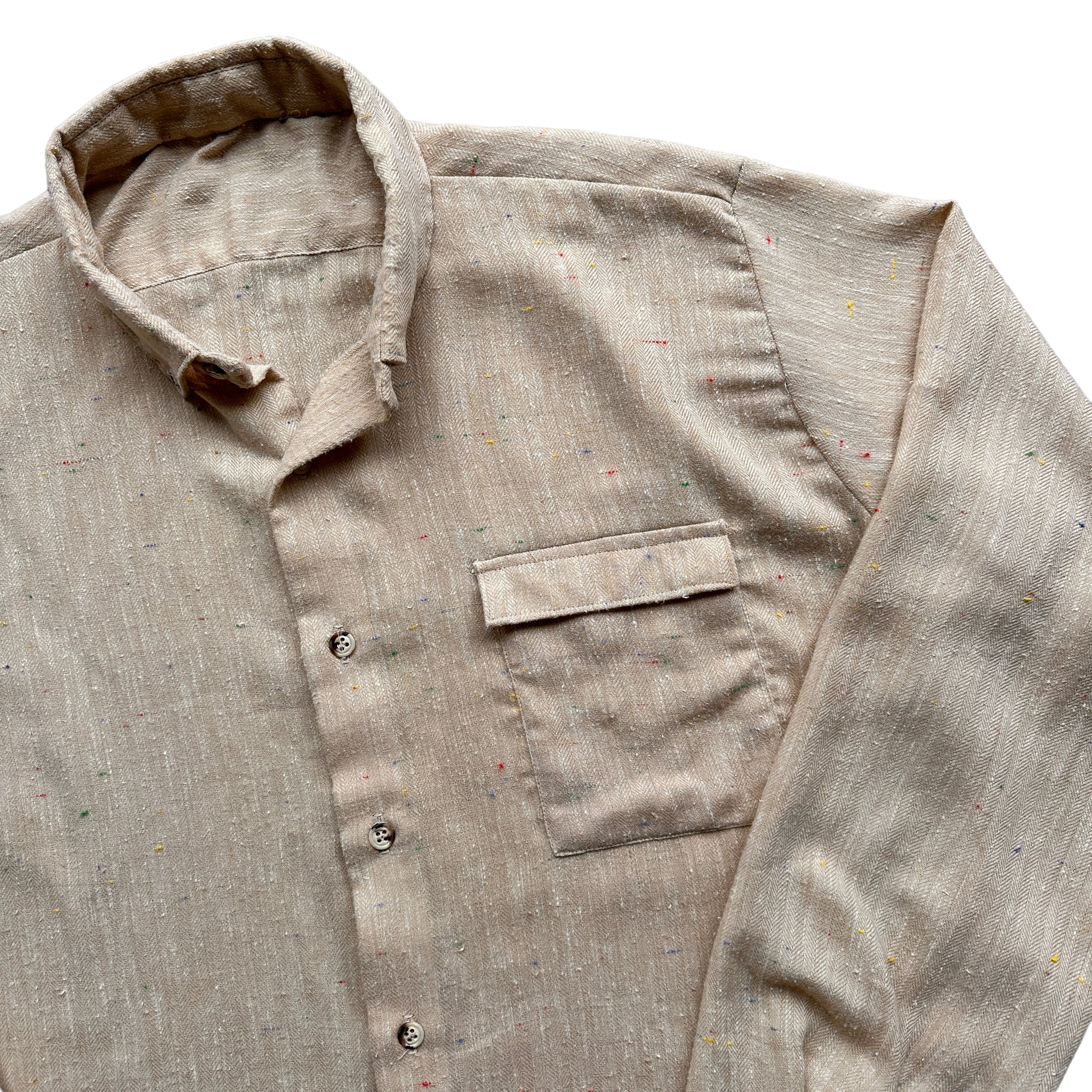 70s Color speck shirt    XL