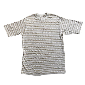 Striped woven tee large