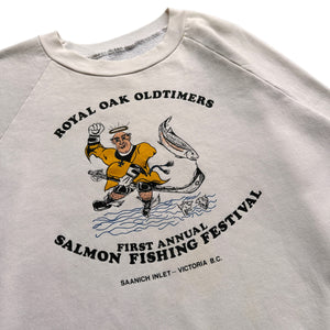 80s Salmon fishing festival sweatshirt medium