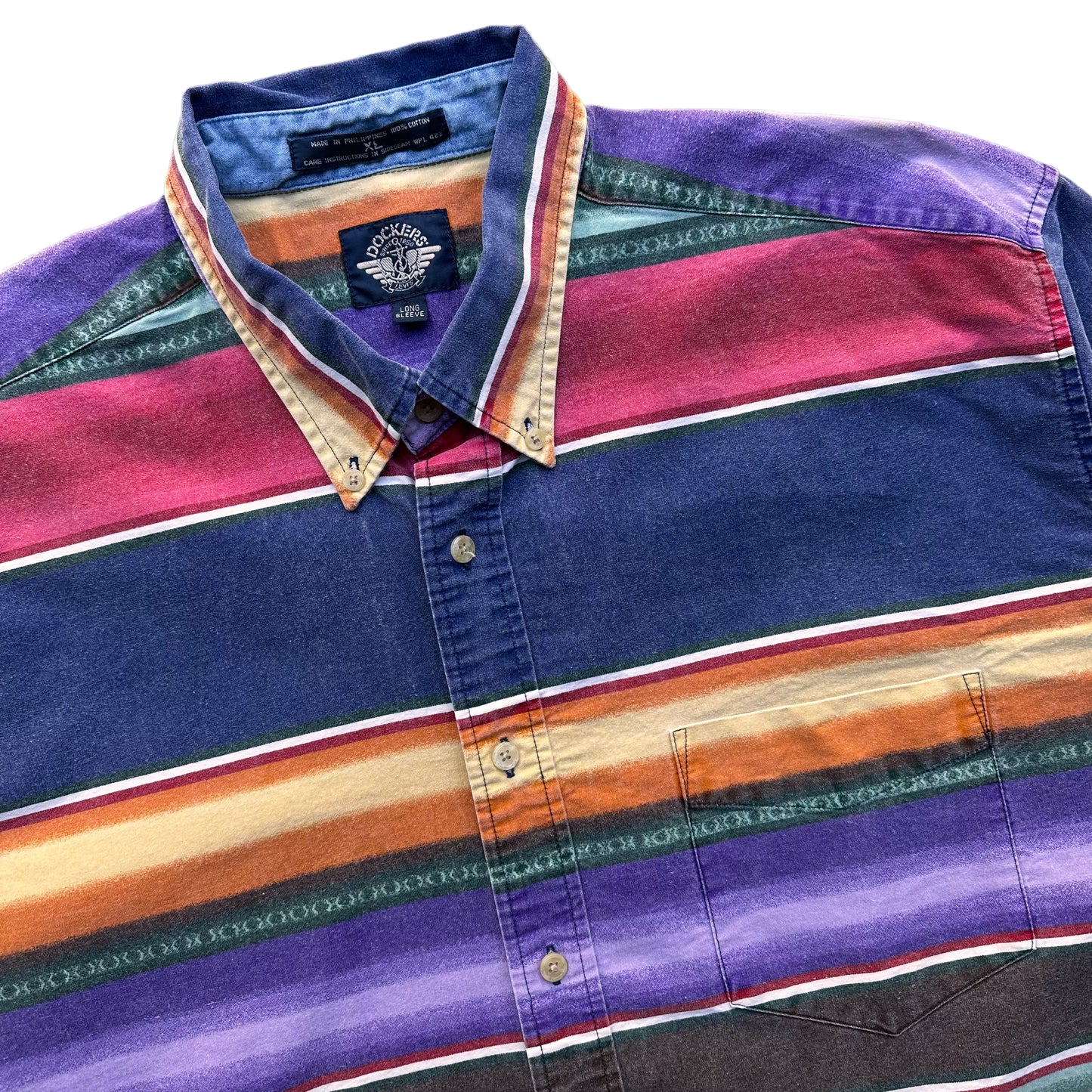 90s Dockers striped shirt XL