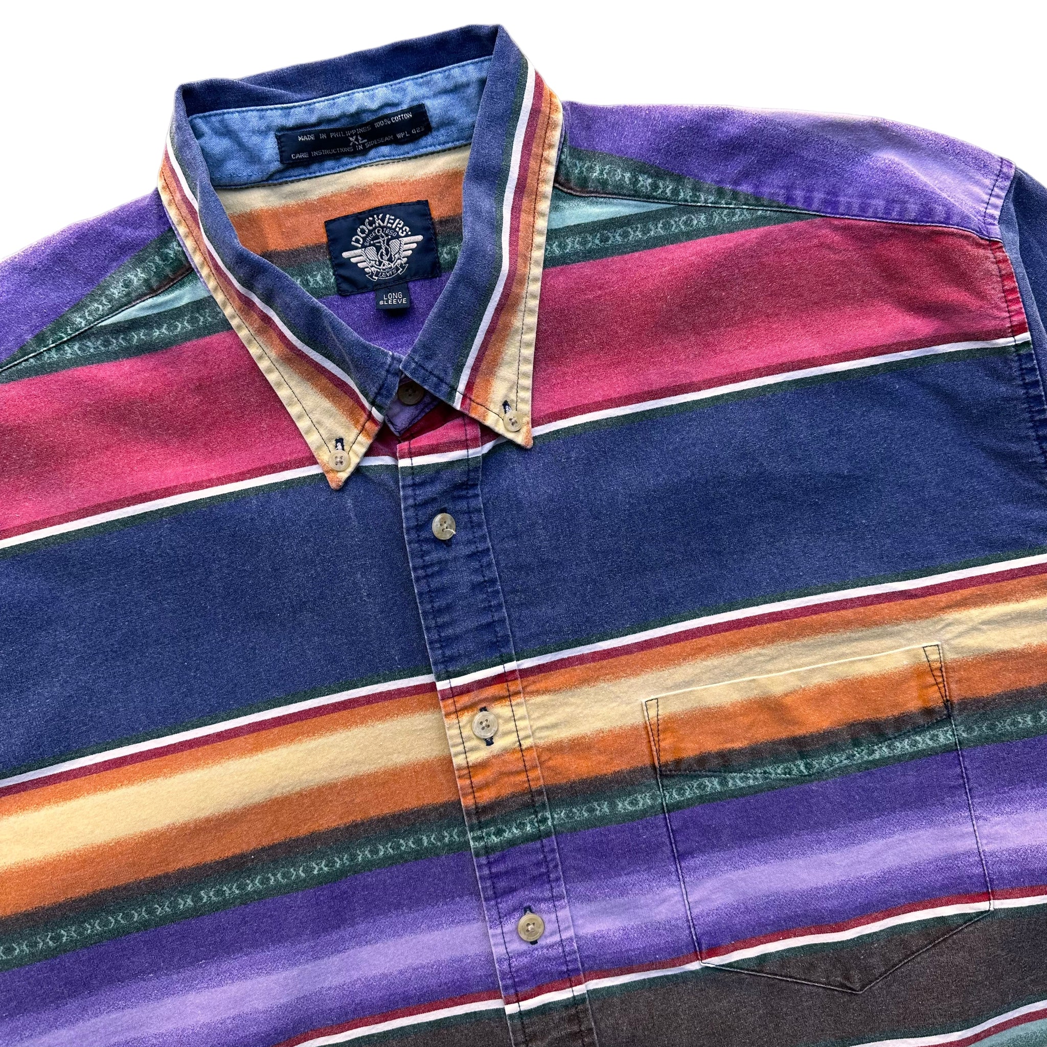 90s Dockers striped shirt XL