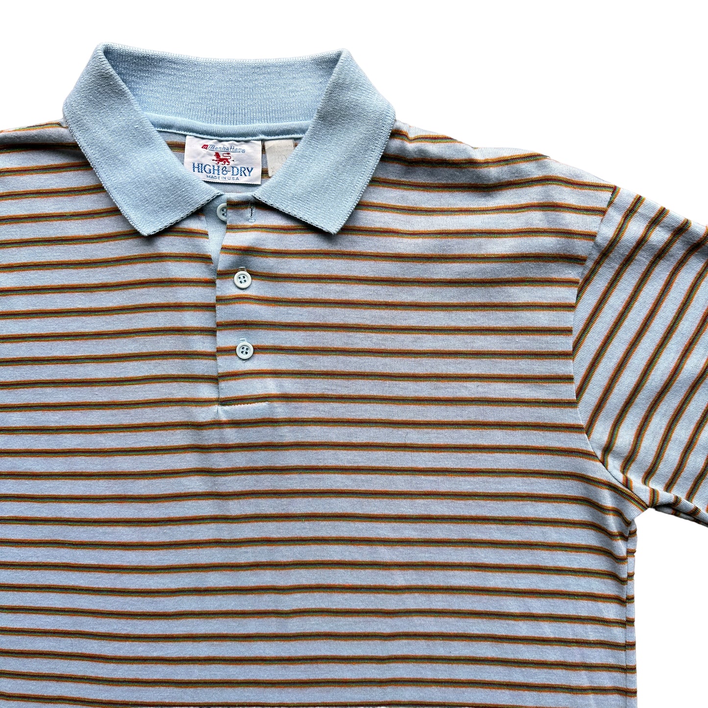 80s Striped polo shirt    medium