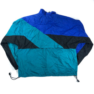 90s nike color block windbreaker track jacket large