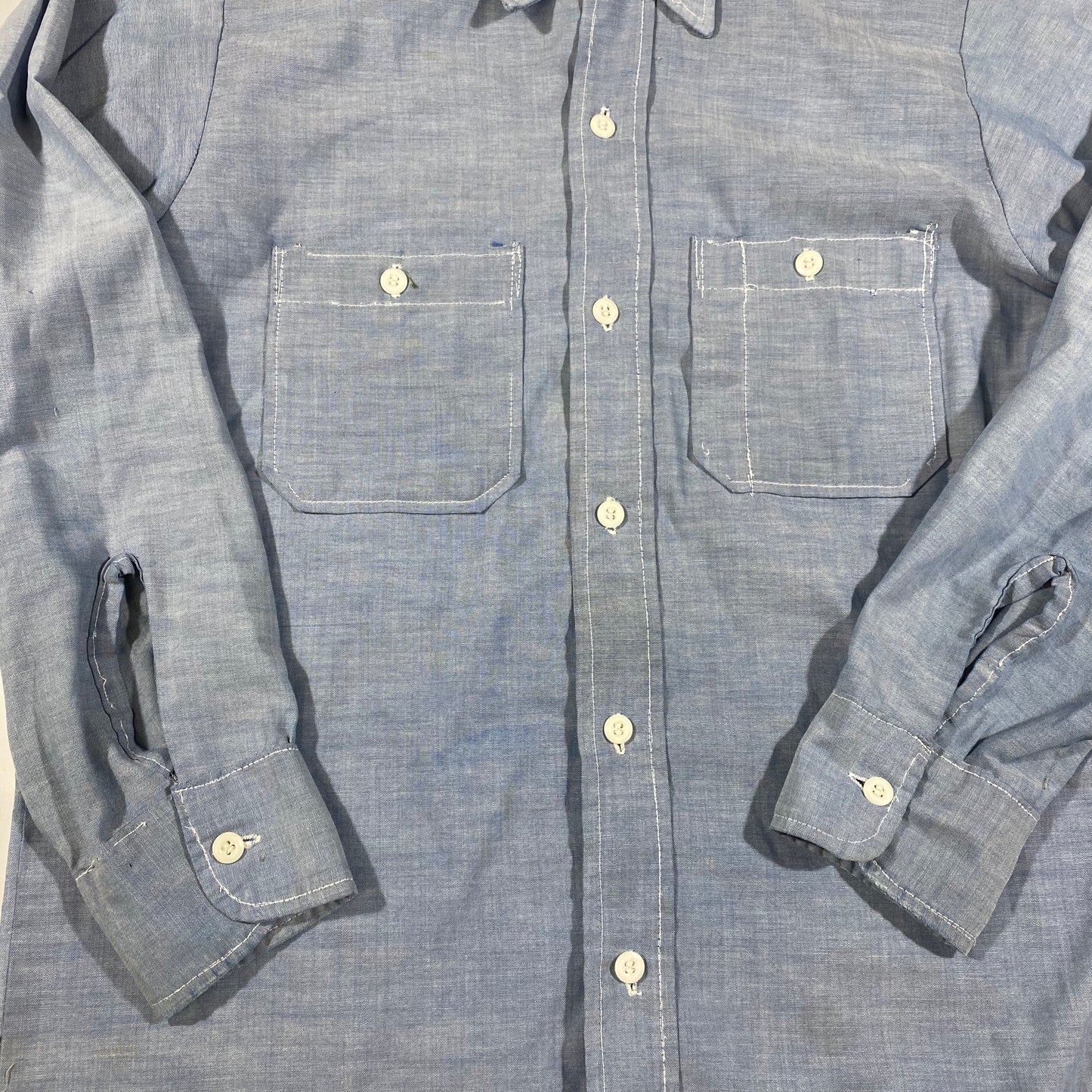 60/70s Chambray Work Shirt Small