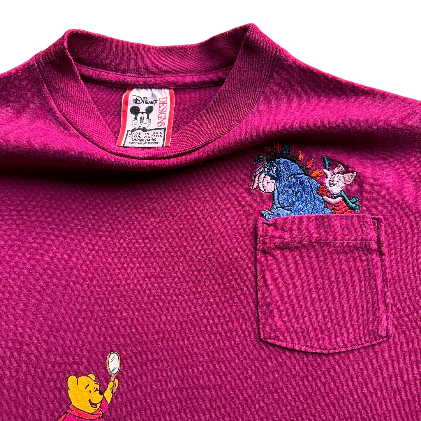 Kids 90s Winnie the pooh pocket tee  Kids large