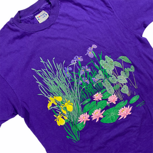 80s Pond Flowers T-Shirt M/L