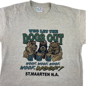 Who let the dogs out tee. M/L