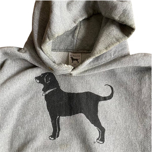 Super heavyweight black dog hooded sweatshirt. XXL