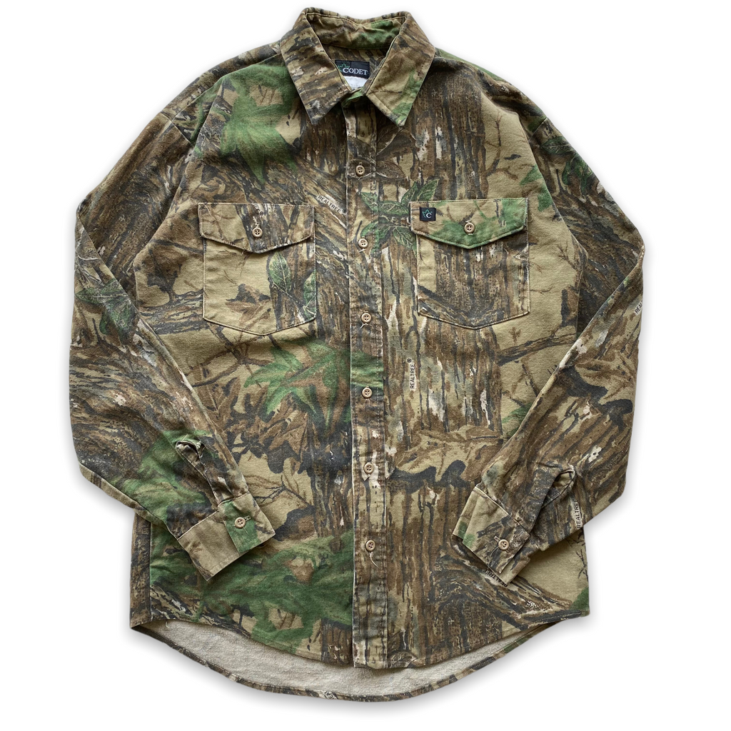 Vintage 90s Rattlers Brand Camo Button-Up Realtree Heavyweight