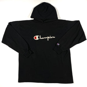 80s Champion hooded long sleeve. thick. large
