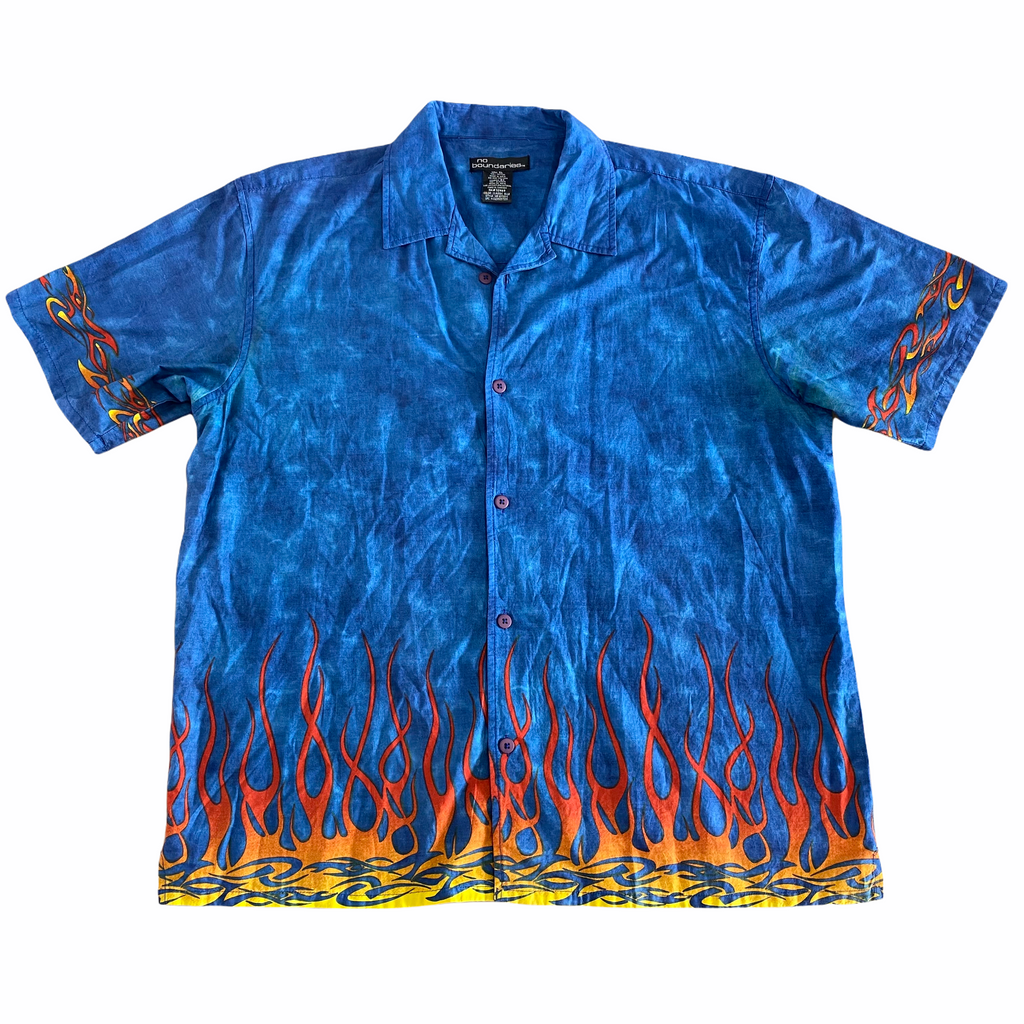 Y2k Flames Shirt XL