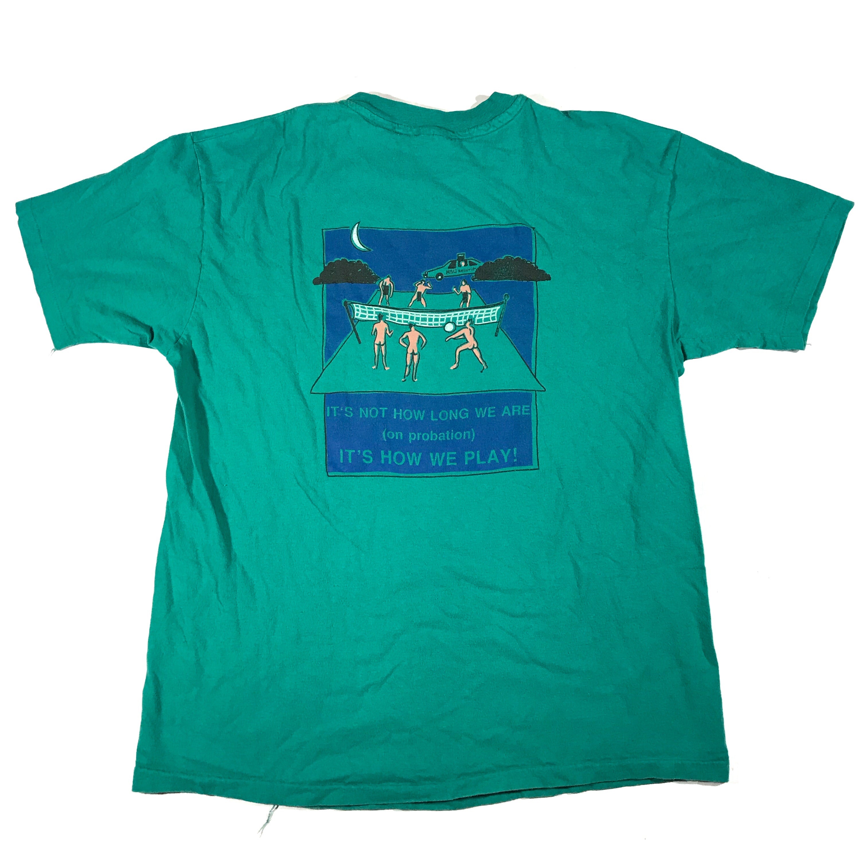 80s Nude volleyball tee. L/XL – Vintage Sponsor