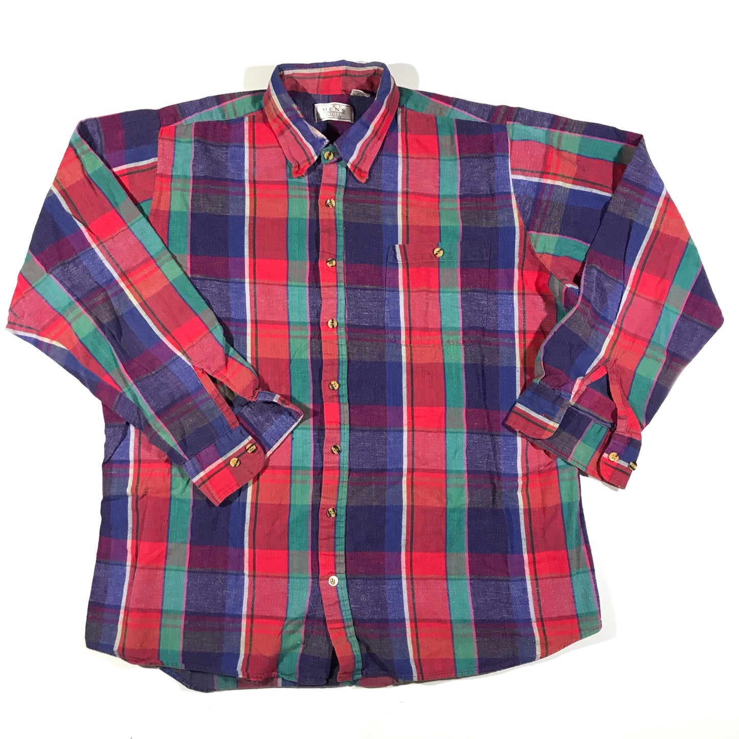 80s Plaid button down. L/XL