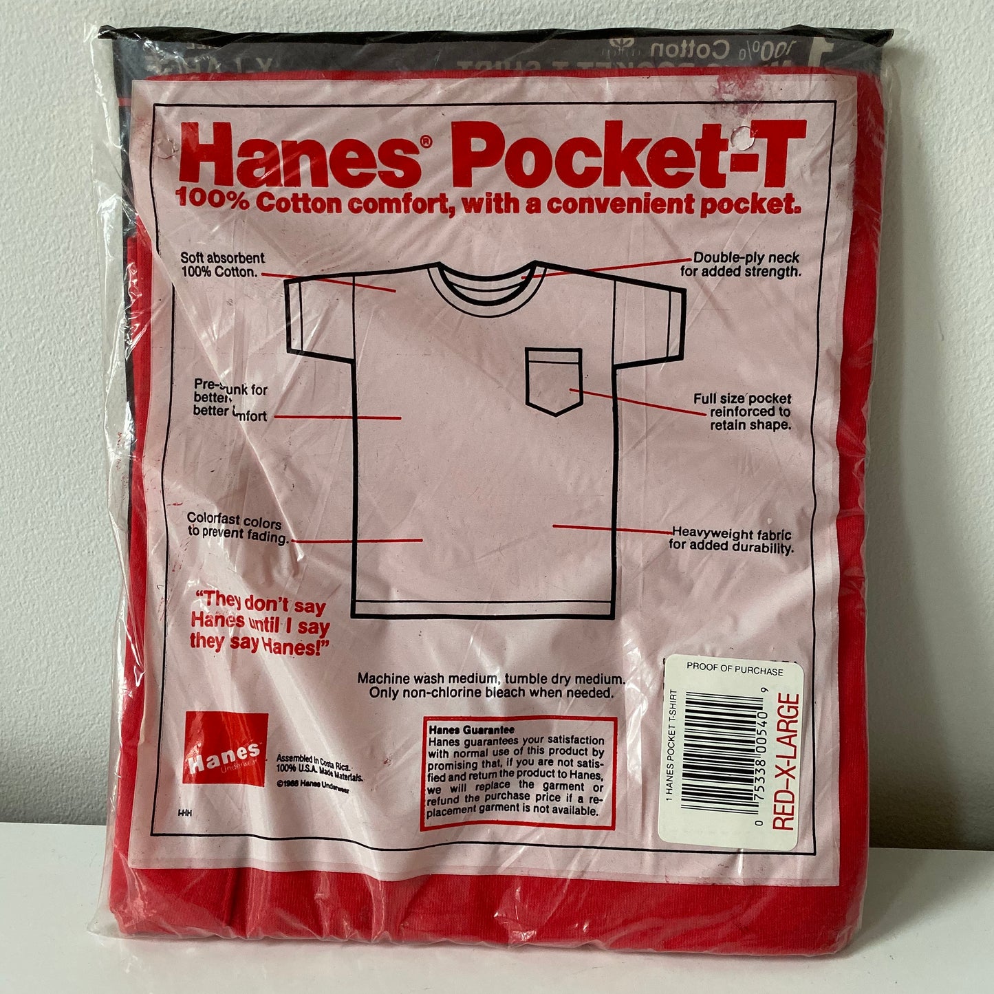 Hanes pocket-T sz XL