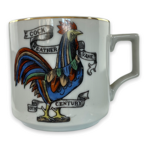 Cock weather vane mug