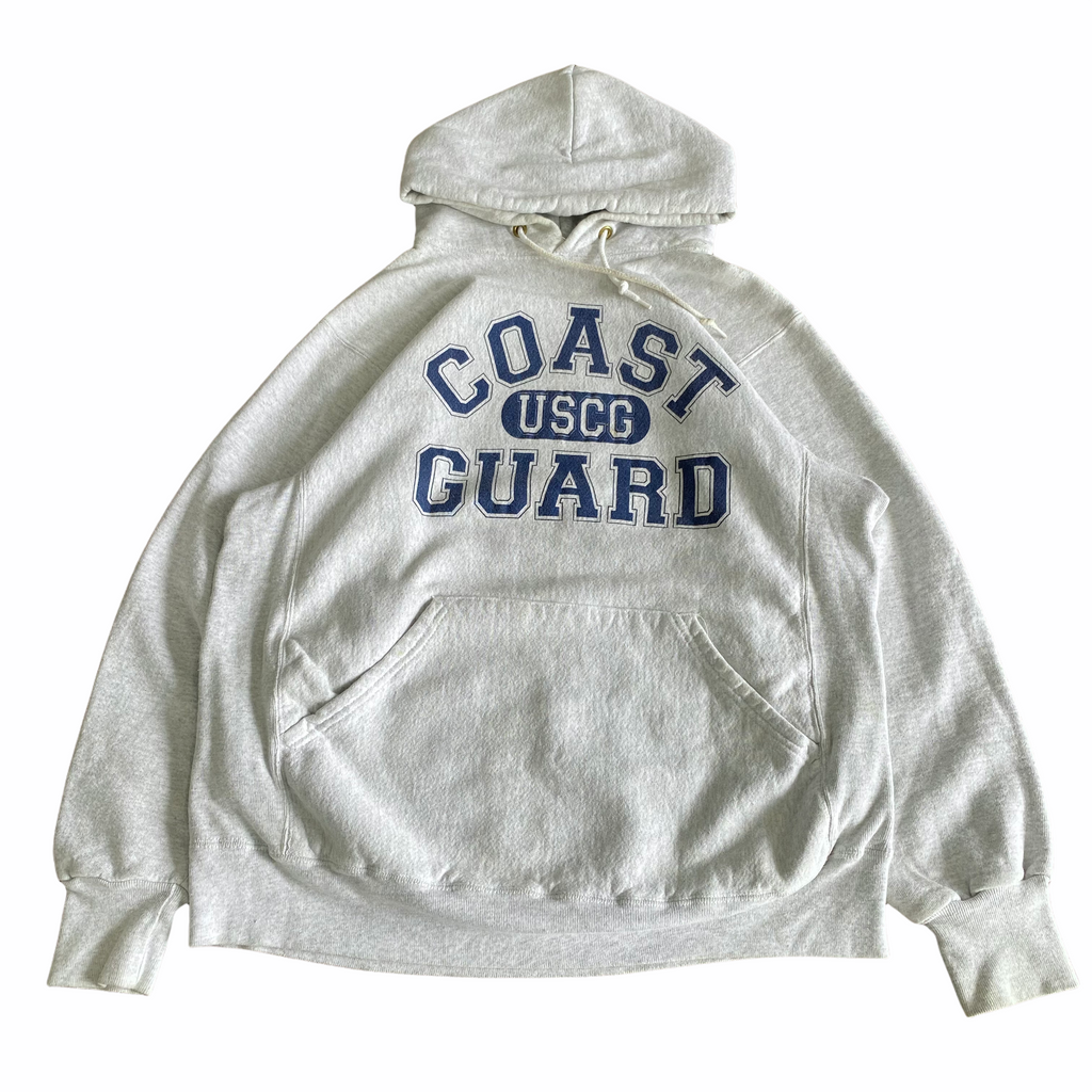 80s Coast guard hooded sweatshirt large