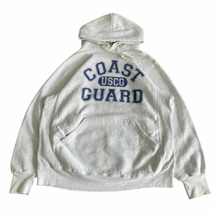 80s Coast guard hooded sweatshirt large