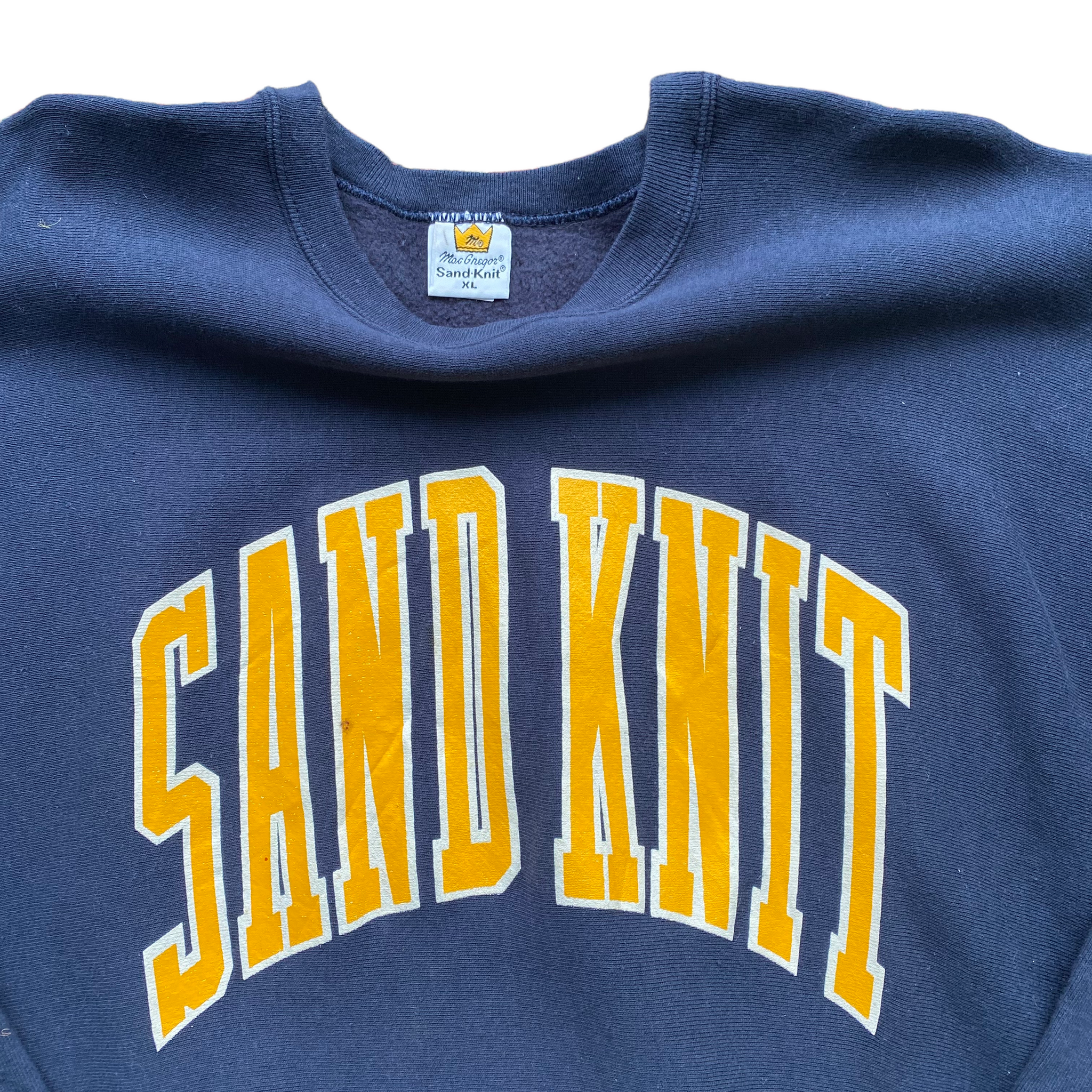 Sand knit reverse weave crewneck XL