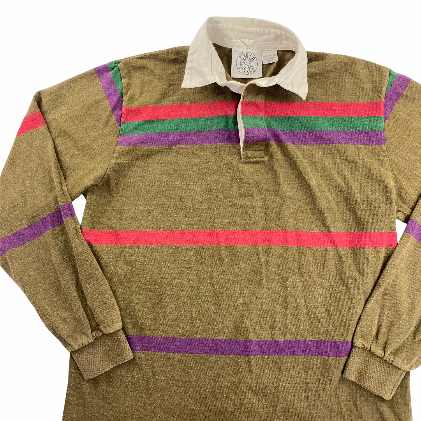 Brown striped rugby. medium