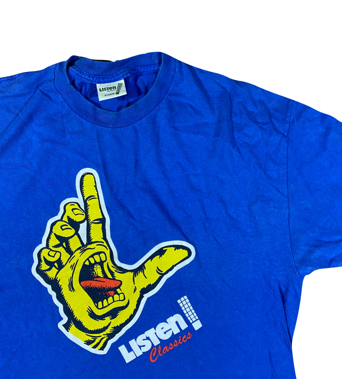 Listen skateboards tee. XL