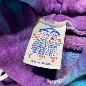 90s Tye dye heavyweight hooded sweatshirt. M/L