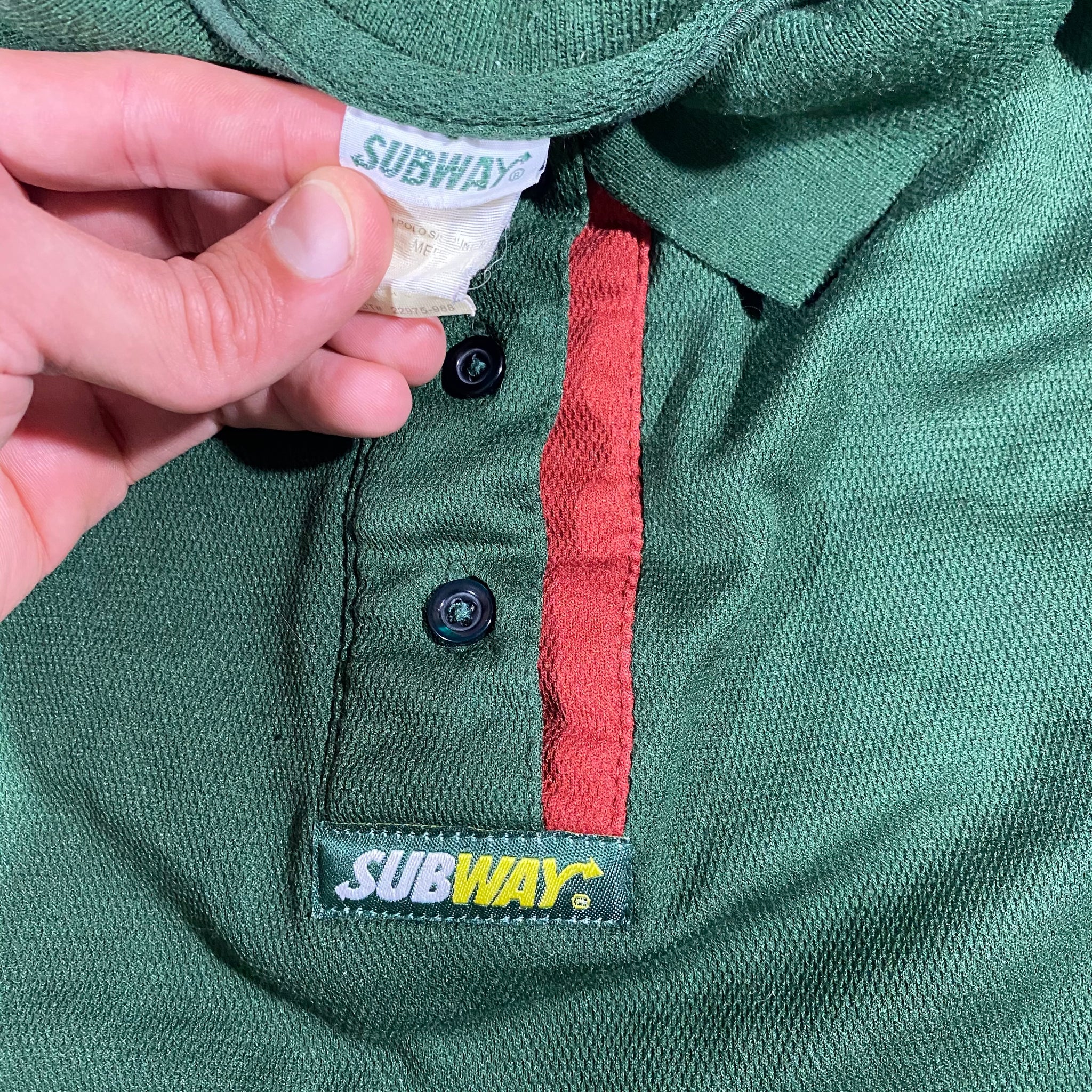 Subway workers uniform polo shirt. S/M fit – Vintage Sponsor
