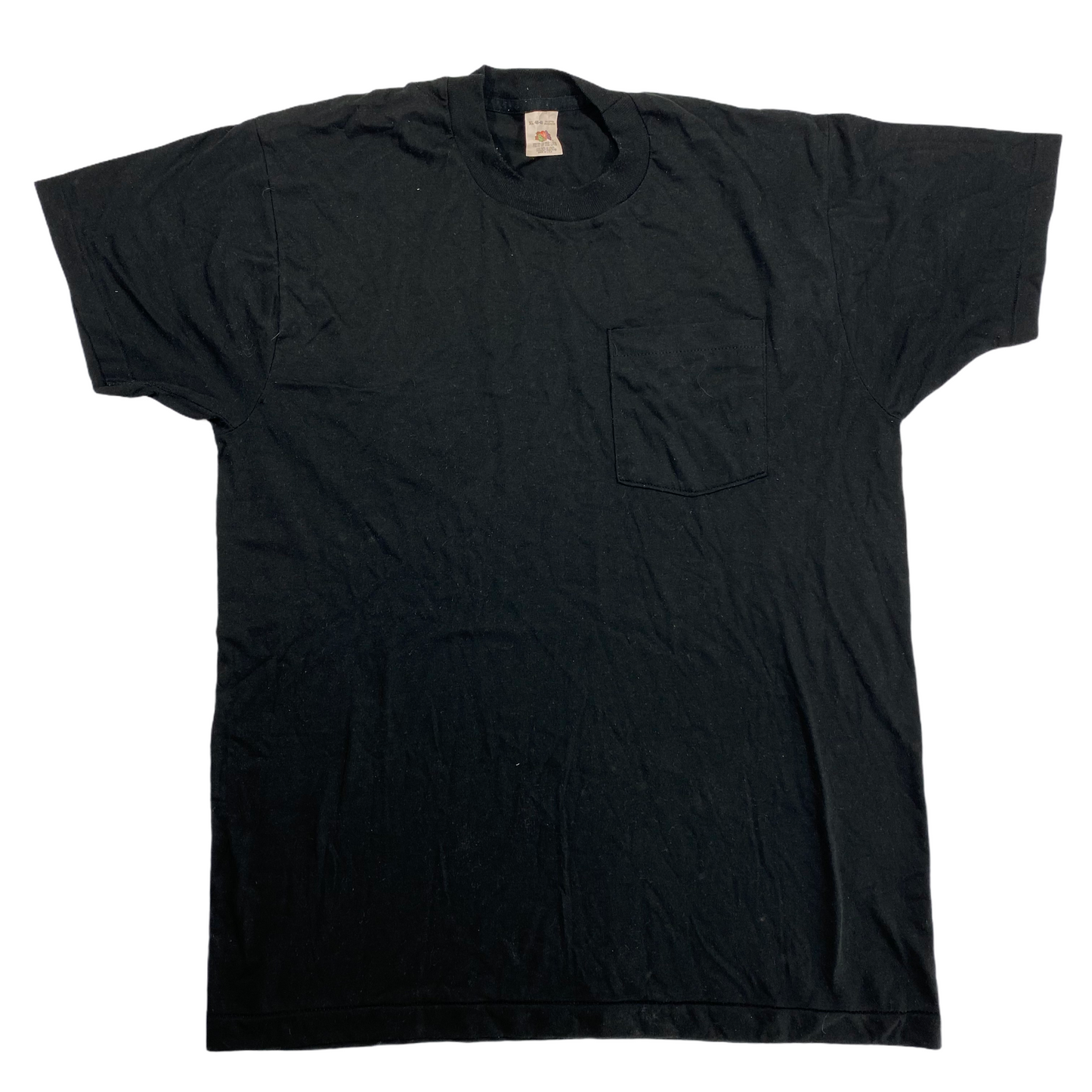 80s Black pocket tee. L/XL