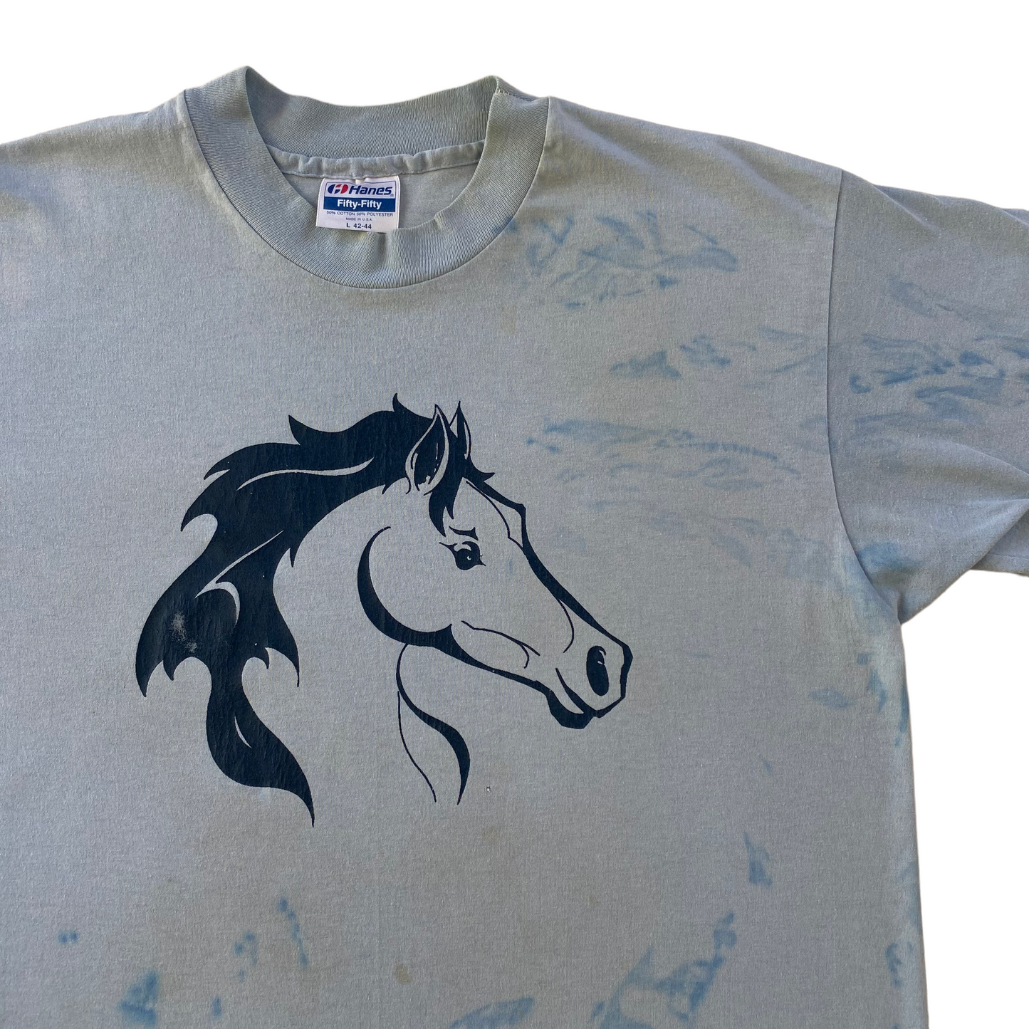 80s Dyed out horse tee S/M