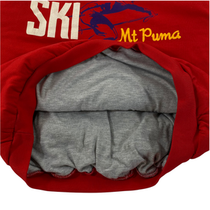 80s Puma ski double thick hooded sweatshirt. XL