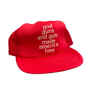 God. guns. guts trucker hat