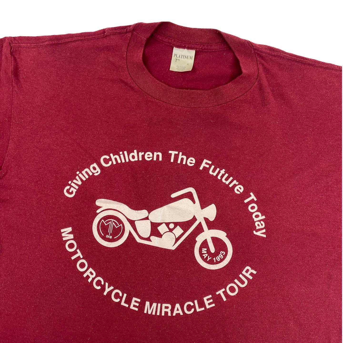 1993 Motorcycle miracle tour tee. L/XL