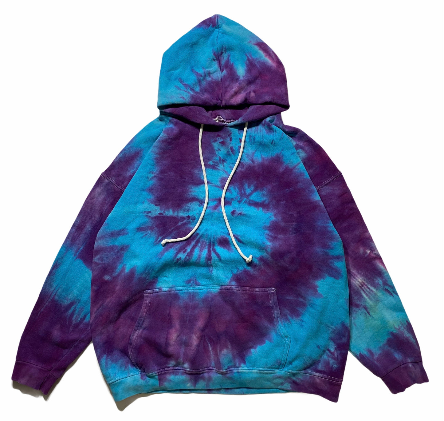 90s Tye dye heavyweight hooded sweatshirt. M/L