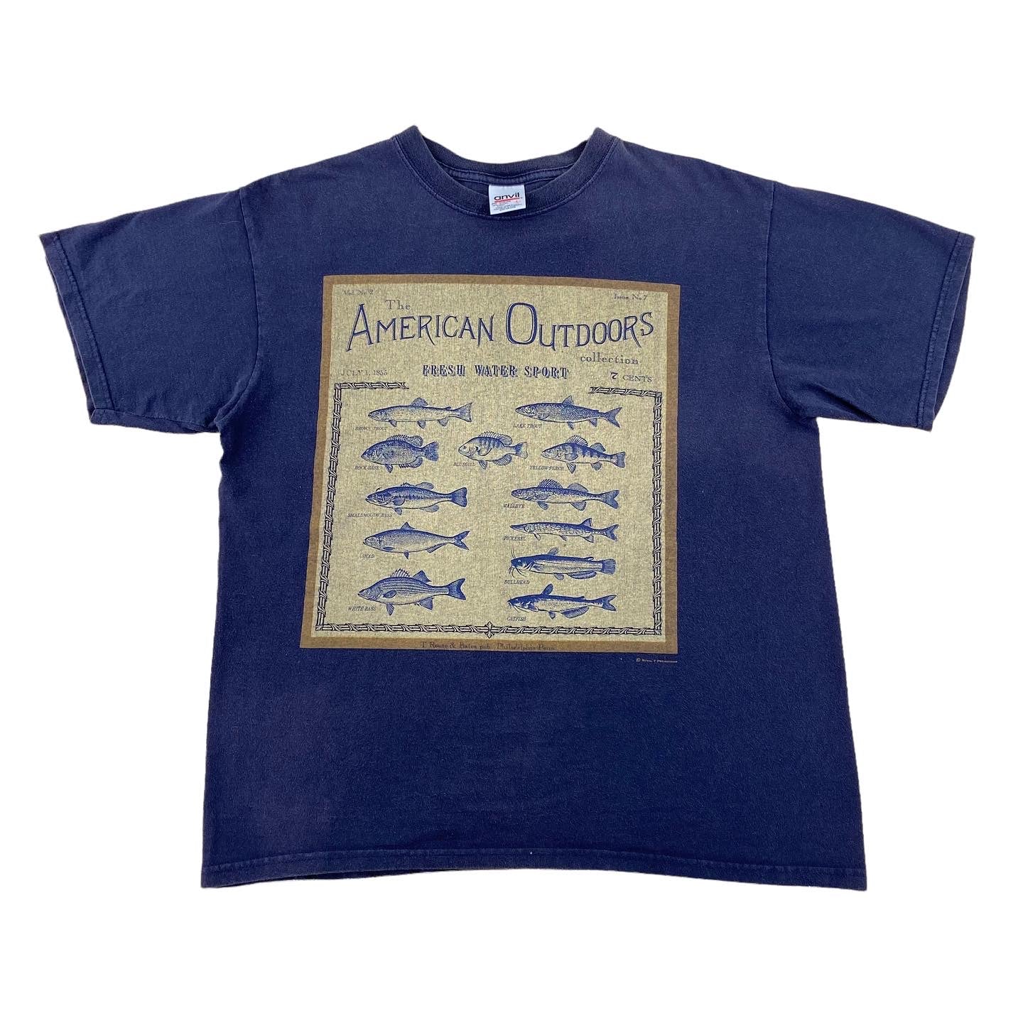 90s American outdoors fish tee. Medium fit