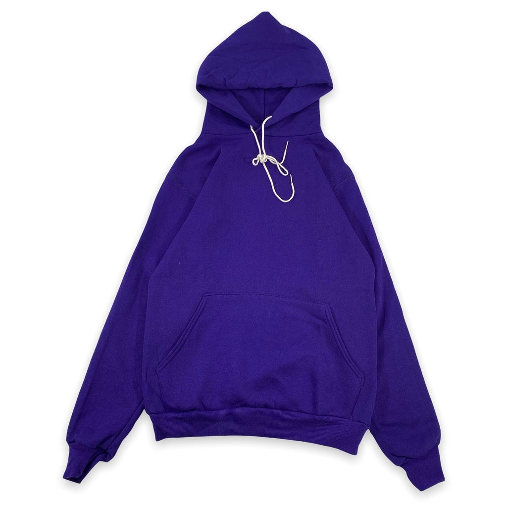 Deadstock 80s Russell Purple Hooded Sweatshirt - Various Sizes